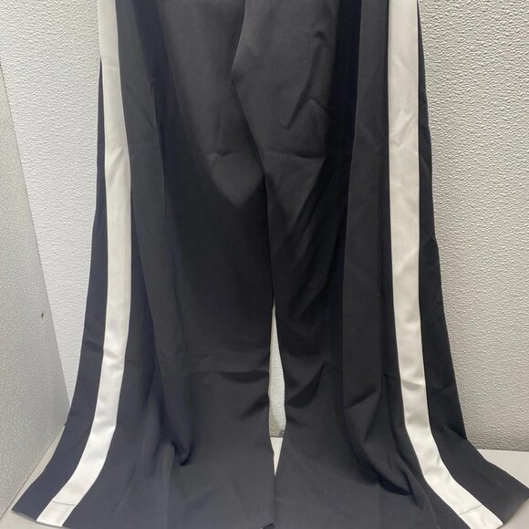 NEW IMPERIAL Side Contrast Stripe Belted Pants Size XS Black/White trousers - Picture 3 of 10